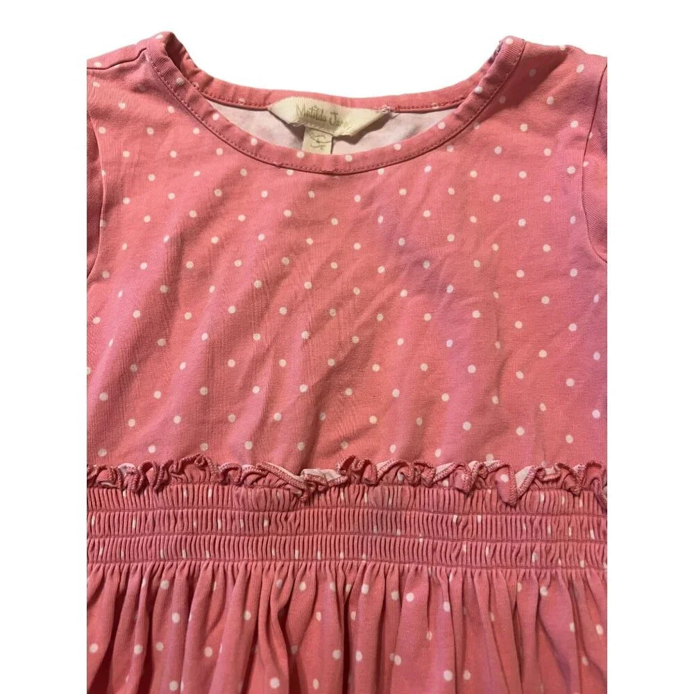 Matilda Jane Perfectly Paired Love You Dots Lap Dress Size 4 Excellent VERY gent